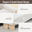 Banc de rangement pour chambre à coucher l 51 po avec pieds brossés en bois massif rétro-1051925947-1051925943