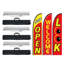 Double Sided 496.8cm H x 79.9cm W Metal Flag Set
