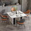 Chaise avec accoudoirs orange à dossier solide (ensemble de 2)-882348335