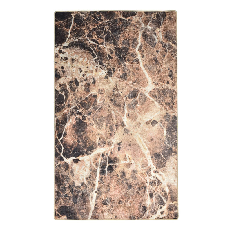 Premium Area Rug (5.2 x 7.5 ft), 100% Polyester, 0.2 in Pile Height | Antibacterial, Non-Slip Underside, Machine Washable | Elegant Design for Living Room & Bedroom Decor, Soft and Durable