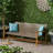 Outdoor Acacia Wood Wicker 3 Seater Sofa, Patio Furniture Conversation Set For Backyard-1449898088