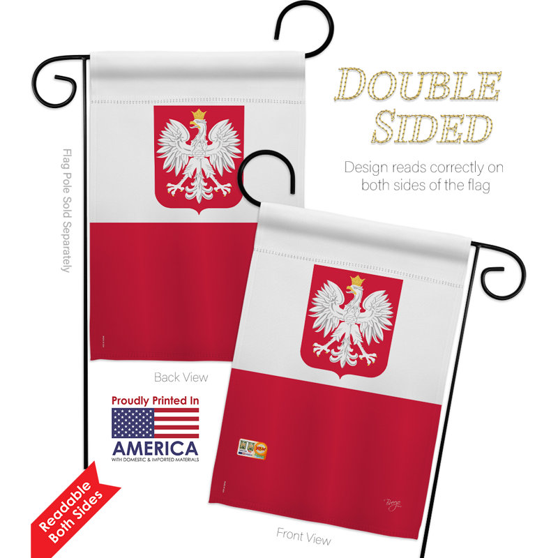 Double Sided 18.5'' H x 13'' W Polyester Flag Set