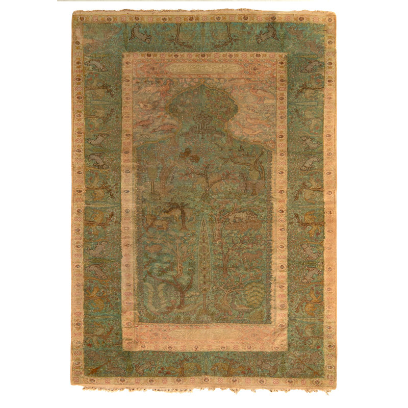 One-of-a-Kind Rectangle 3'11" X 5'6" Hand Knotted Area Rug