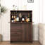 Armoire de bureau avec gestion et conception cosmétiques - Dortoir de rangement en noyer