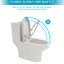 Toilette en céramique blanche - Double chasse, conception d'espace avec vernis aux taches et aux rayures