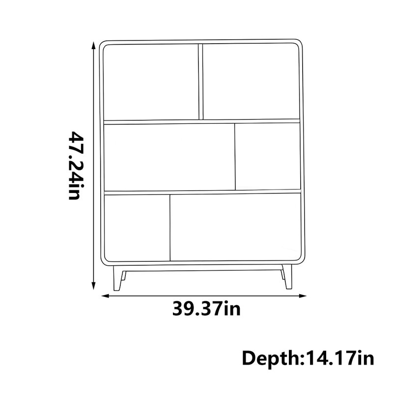 Simple unique home bookcase