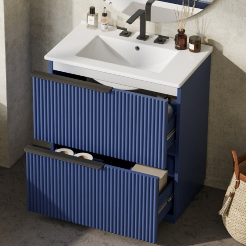 Meuble-lavabo de salle de bain 30 po, Bleu