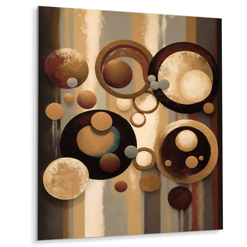 Aged Barrel Universes VI - Décoration murale abstraite en métal, H 20 po x l 12 po x P 1 po