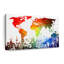 «Rainbow World Map», reproduction sur toile-92519126