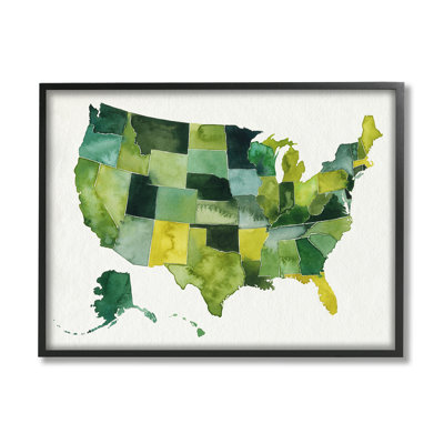 Carte des États-Unis, art moderne