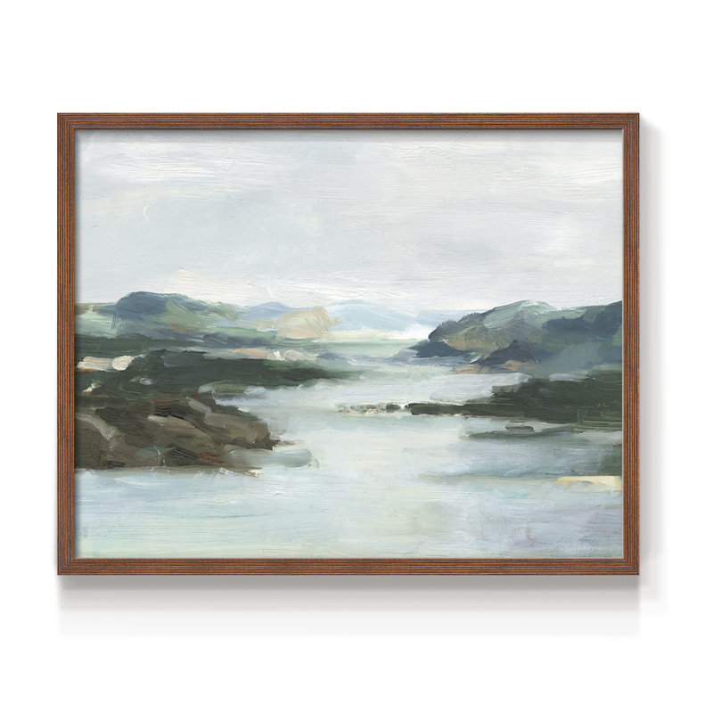 «Misty Cove I», reproduction encadrée, Noyer, H 22 po x l 28 po