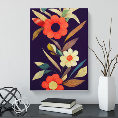 Naniouni Floral Patchwork Style - Wrapped Canvas