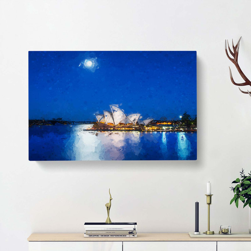 Sydney Opera House In Abstract - Wrapped Canvas, 50cm H x 76cm W x 3cm D
