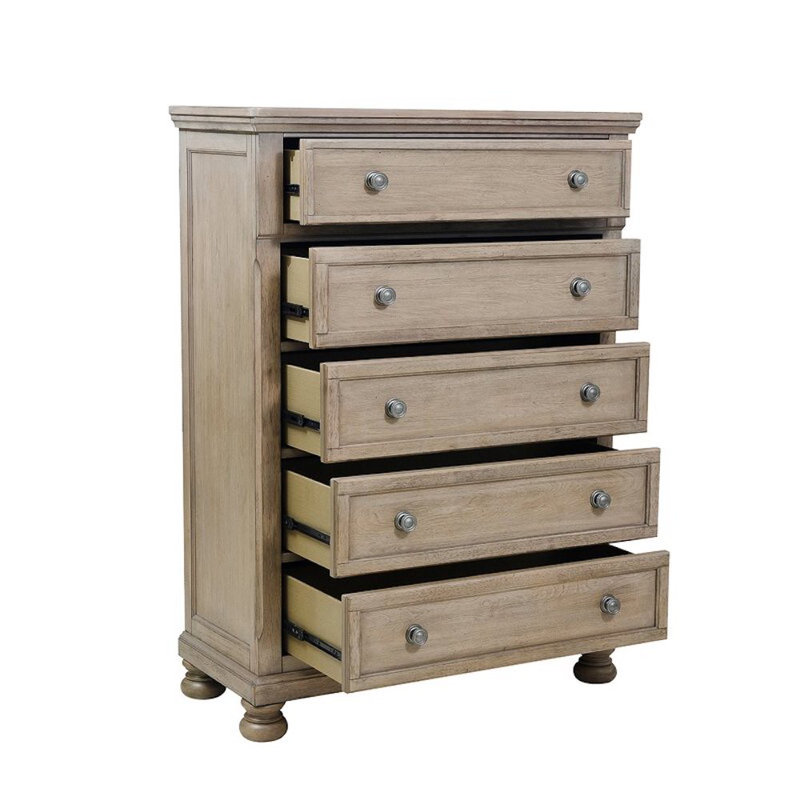 Avonni 39.5'' W 5 - Drawer Dresser, Gray