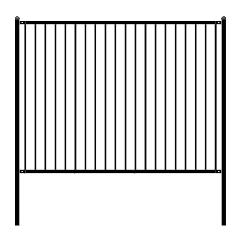 Lyon - Panneau de clôture en métal non assemblé, 72" H x 93" lx 1.5" p