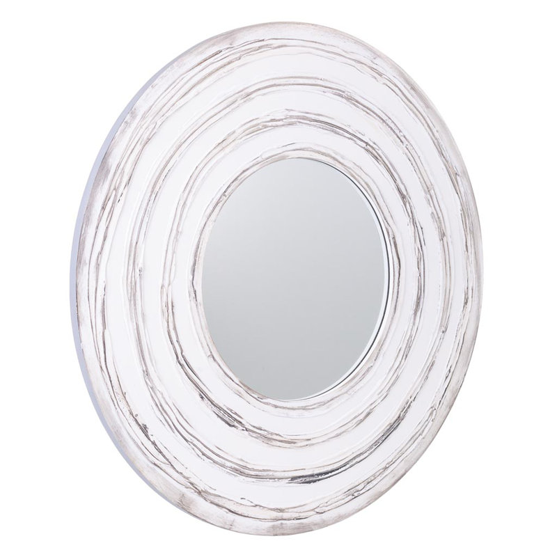 Alpert Wood Flat Wall Mirror
