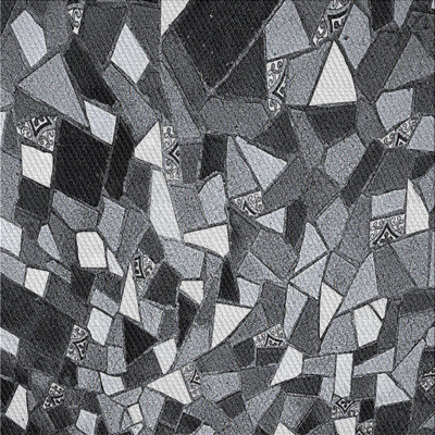 Tapis décoratif gris à motifs géométriques priston