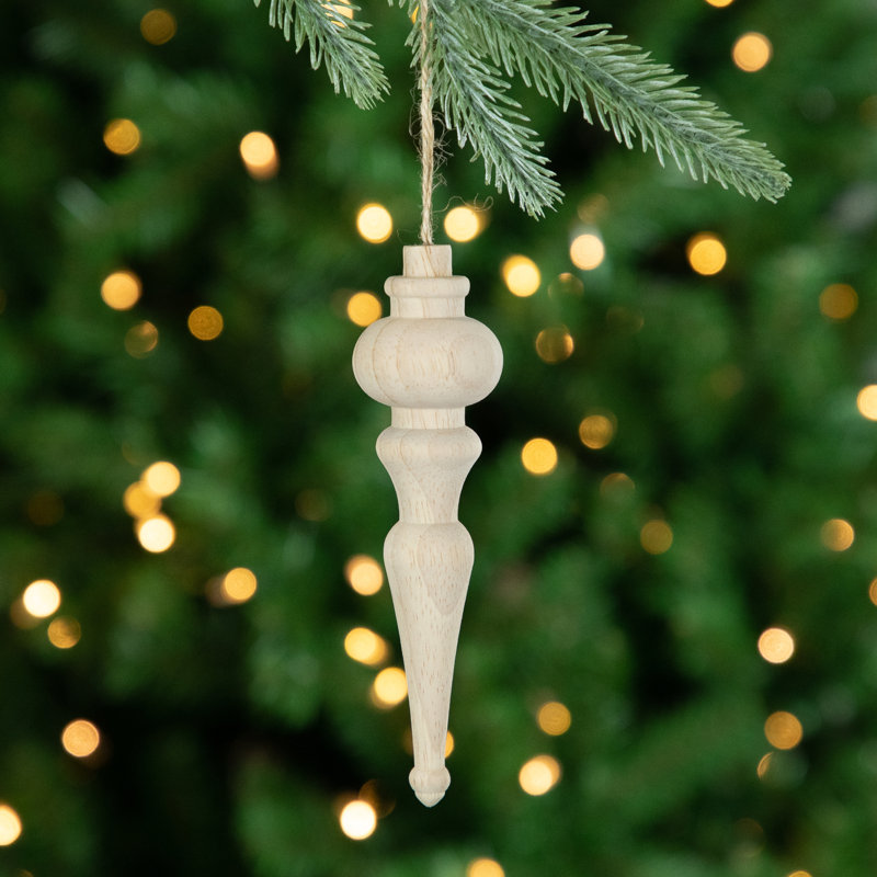 6.5'' Wood Presents Finial Ornament