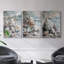 Sea and Shore  Series  LV  -Set Of 3 Gallery Wrapped Canvas -Ready to Hang-12858141