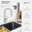 Modern Faucet Stylish Napoli One-Handle Stainless Steel Pull Down Kitchen Faucet-61536832