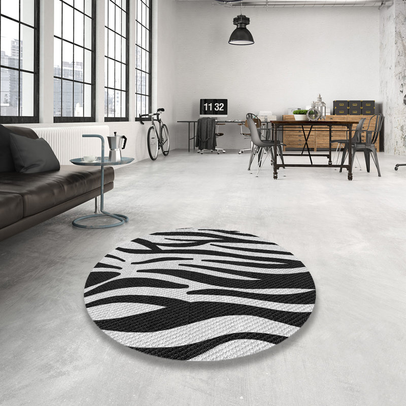 Abstract Indoor Rug, Round 3'