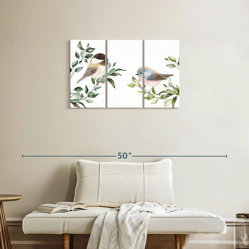 Birds On Branches, 20" H x 33" W