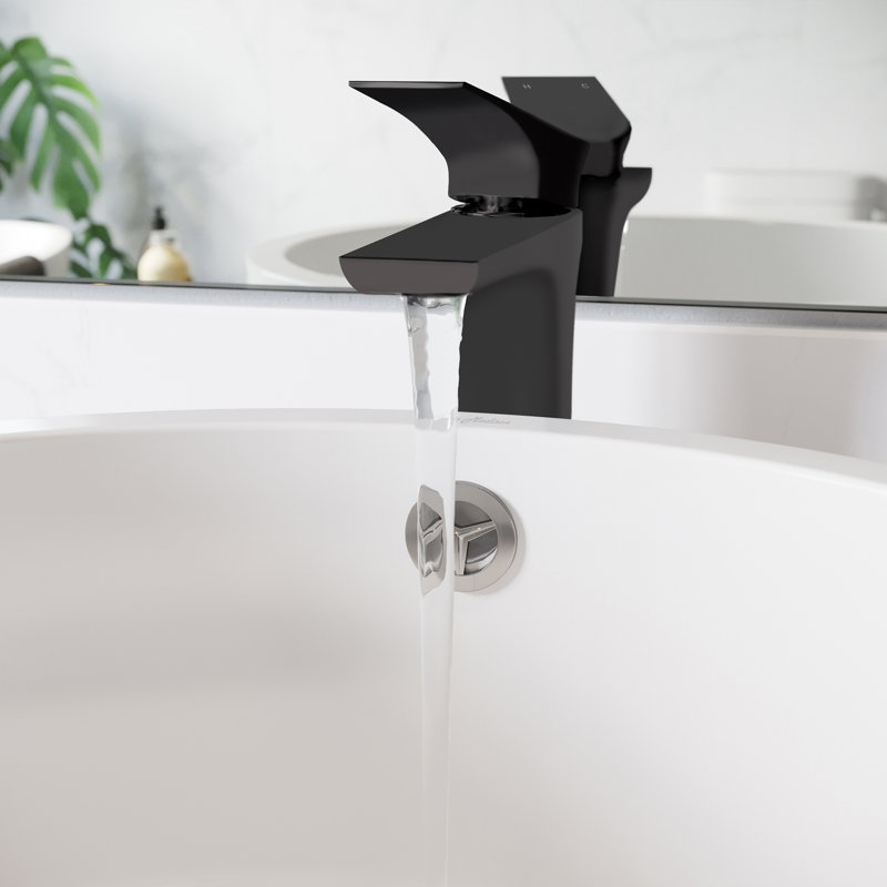 Robinet pour salle de bain à un trou Monaco, Noir mat