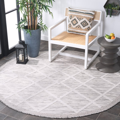 Tapis d'intérieur / extérieur à motif géométrique Kenenth Cabana