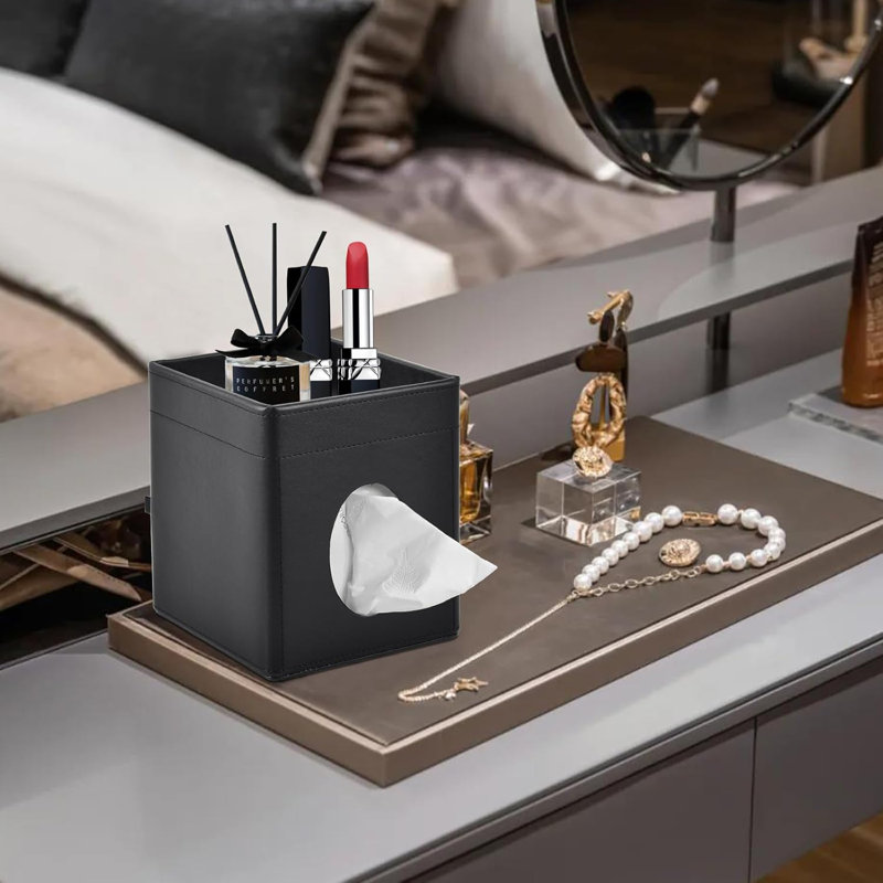 Tissue Box Cover, Black