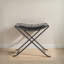 Tabouret pliable en cuir et métal-1767290197