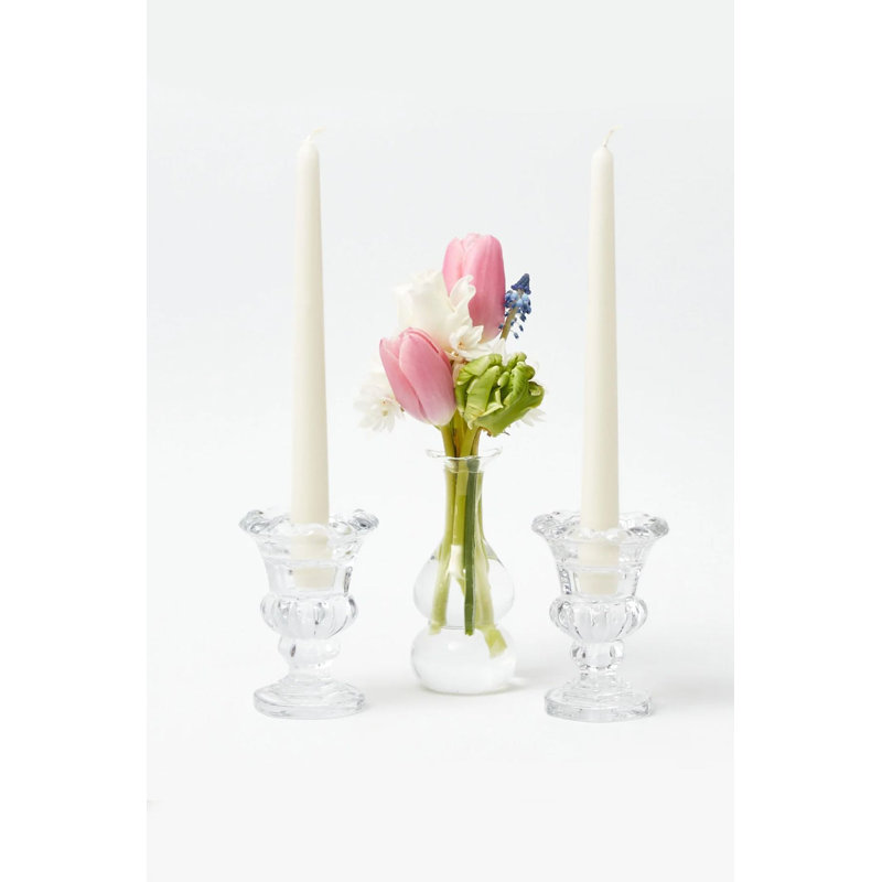 Ensemble de bougies élégantes non parfumées (2 pièces), blanc, 3,9 x 9,8 pouces | 100% cire de paraffine avec mèches de coton | Sécuritaire pour un usage domestique, idéal pour la décoration et la détente | Éloignez-vous de la chaleur et des flammes nues