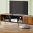 Console With Open Shelf And 2 Cabinets For