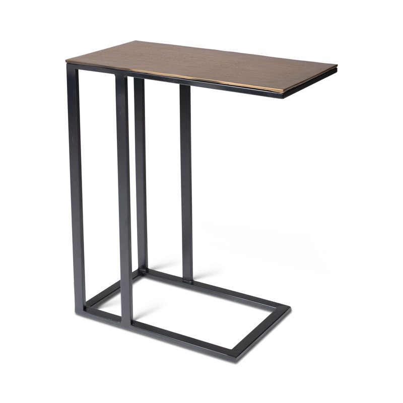 Jonica End Table, Antique Brass, 25" H x 11" W x 20" D
