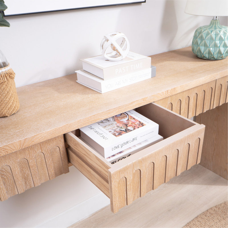 Console moderne avec 4 tiroirs - Table d'entrée de 59,2 po