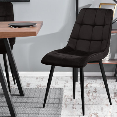 Alantae 121.9cm H Tufted Polyester Blend Upholstered Metal Side Chair