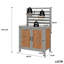 Outdoor Storage Cabinet With Steel Frame, Fir Wood Base & Adjustable Shelves