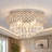 Delainy Metal and Crystal Drum Chandelier-535354130