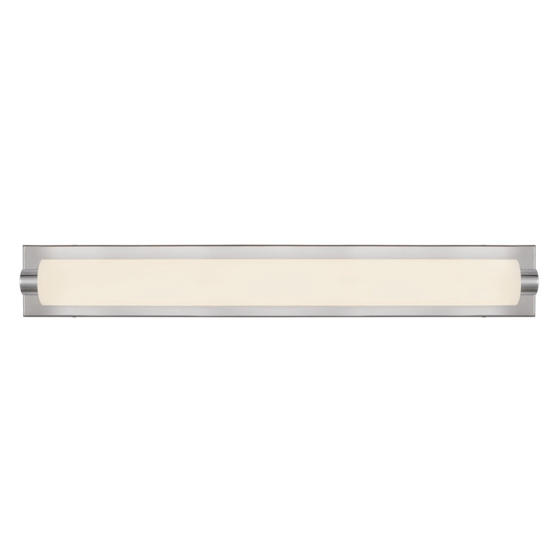 Charleston 31-in Black dimmable LED Bathroom Vanity Light, Chrome