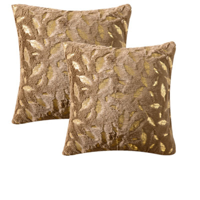  Square Faux Fur Pillow Cover