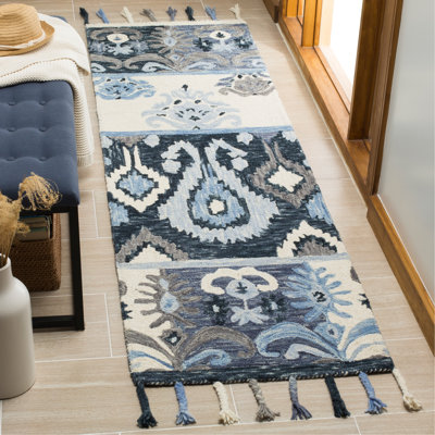 Niederanven Hand Hooked Wool Ikat Rug