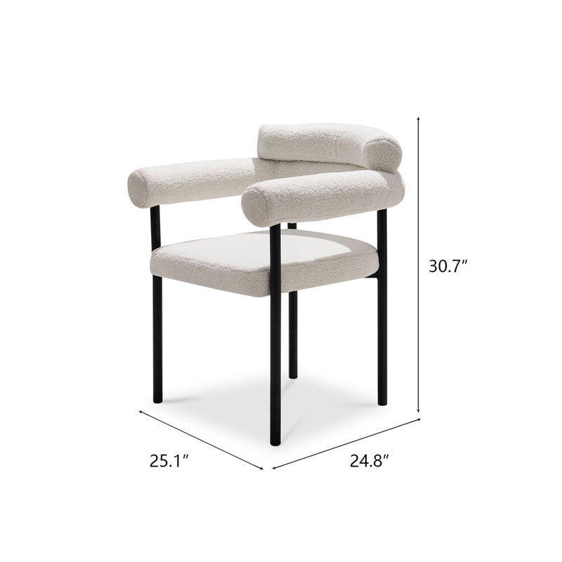 Popele 16.942'' H Fabric Upholstered Armchair