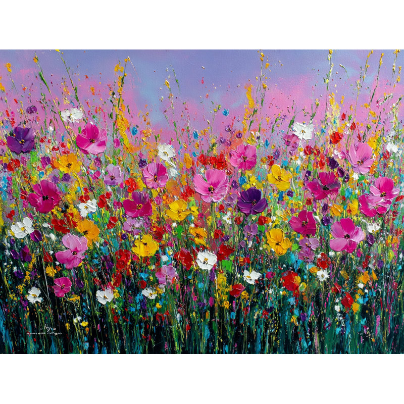 Art mural sur toile tendue Joyful Bloom, H 30 po x l 40 po x P 1,5 po