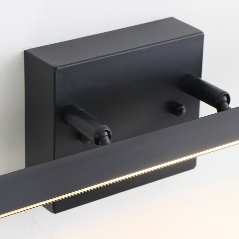 Abud 1-Light Dimmable LED Vanity Light Picture Lighting Bathroom Bar, Matte Black, 4.7" H x 24" W x 4.5" D