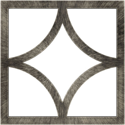 24"OD x 15 3/8"ID x 3/4"P Statesman Architectural Grade PVC Pierced Ceiling Medallion, Antiqued Warm Silver