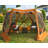 Pop Up Gazebo Tent For Backyard, 11.5 X 9.8 Ft, Instant Screened Tent Screen House Canopy With Netting, Orange