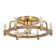 Modern 6-Light Gold Flush Mount Ceiling Fan With Remote Control