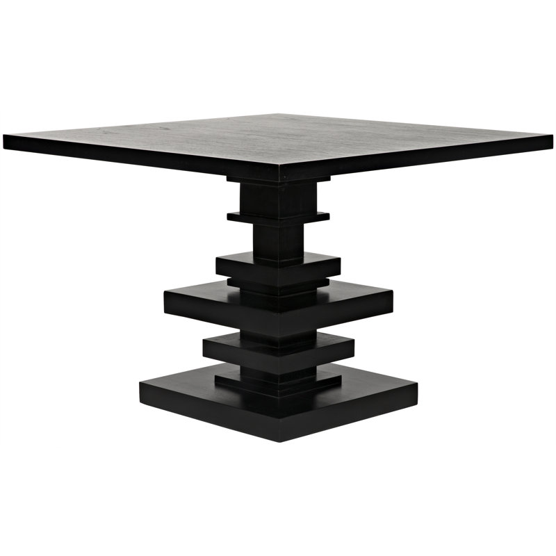 Corum 42" Black Mahogany Square Dining Table