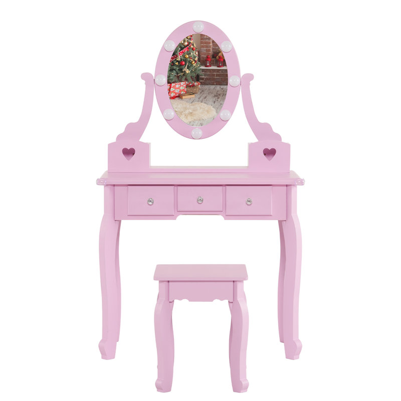 Ensemble de coiffeuse pour enfant, Mauve