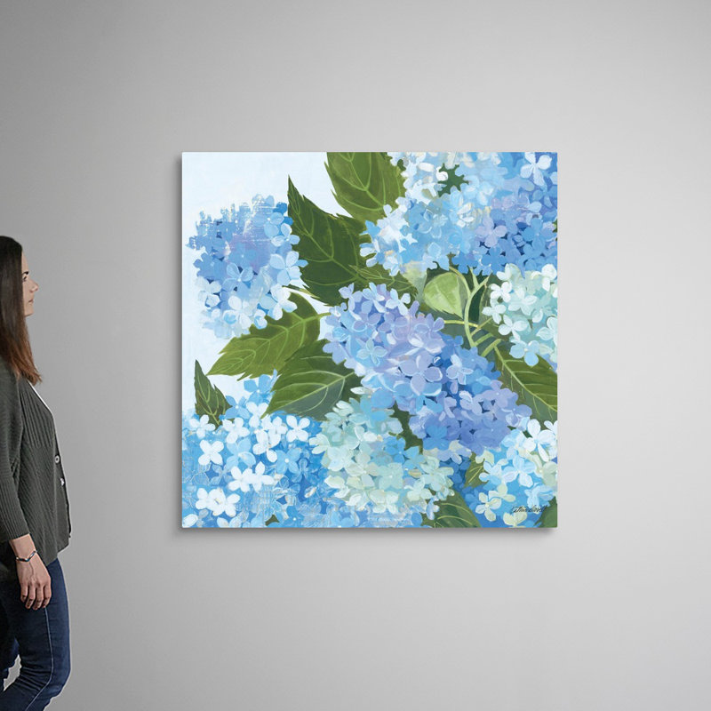 Art décoratif sur toile Hydrangea I, Toile tendue, H 48 po x l 48 po x P 1,25 po