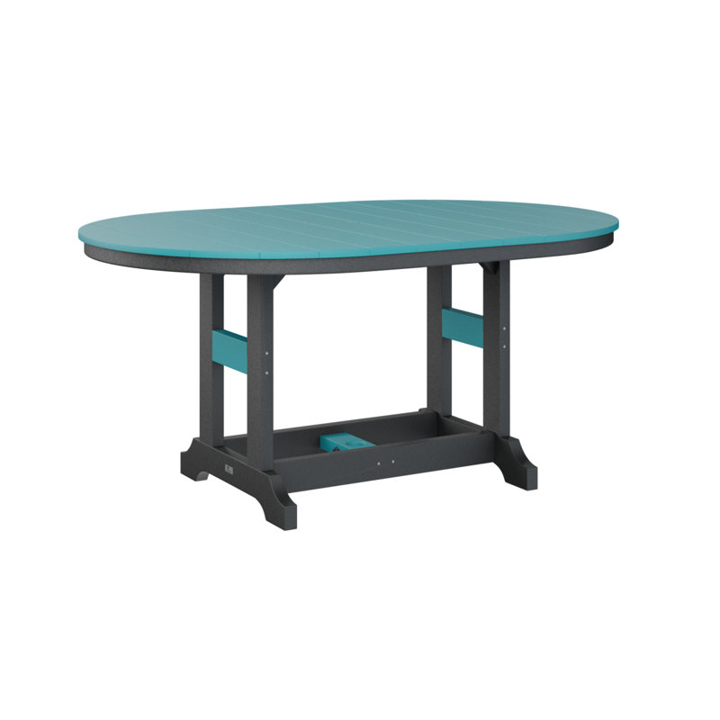 Table de salle à manger Berlin Classic, Noir, Bleu Aruba
